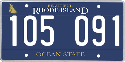 RI license plate 105091