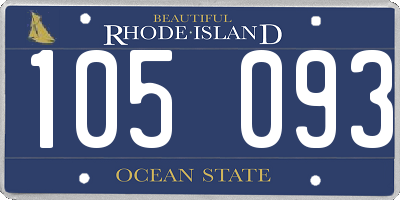 RI license plate 105093