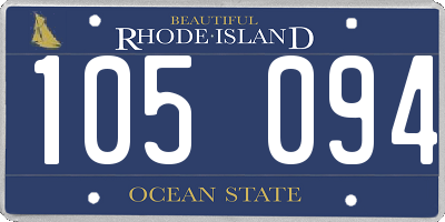 RI license plate 105094