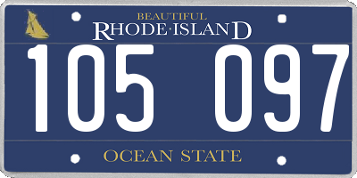 RI license plate 105097