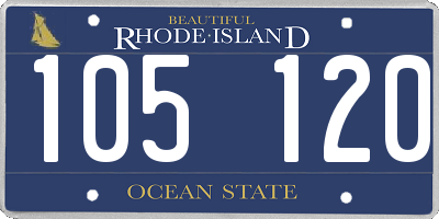 RI license plate 105120