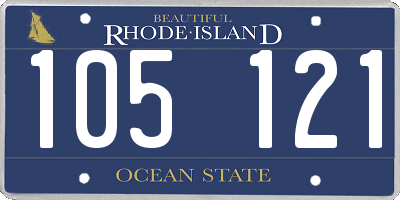 RI license plate 105121