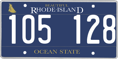 RI license plate 105128
