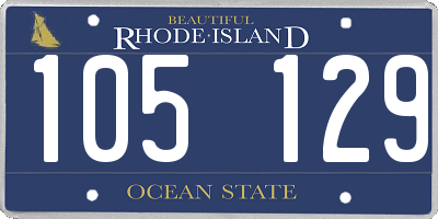 RI license plate 105129