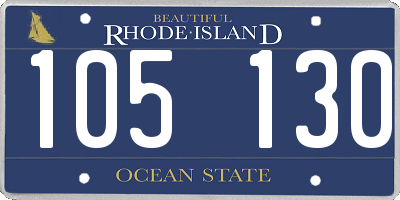RI license plate 105130