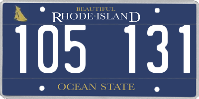 RI license plate 105131
