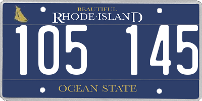 RI license plate 105145