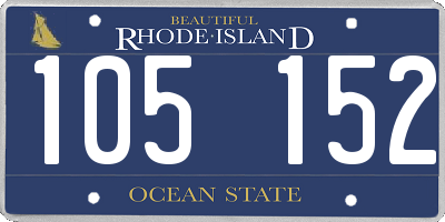 RI license plate 105152