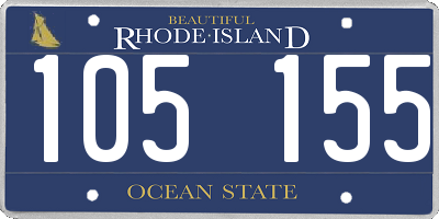 RI license plate 105155