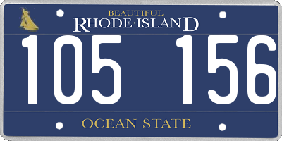 RI license plate 105156