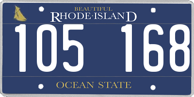 RI license plate 105168