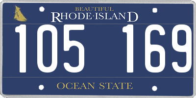 RI license plate 105169
