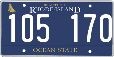 RI license plate 105170