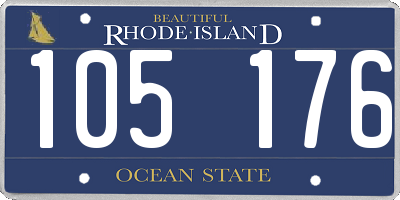 RI license plate 105176