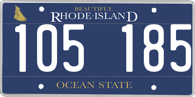RI license plate 105185