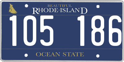 RI license plate 105186