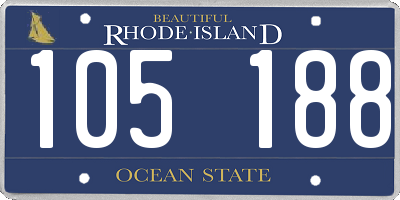 RI license plate 105188