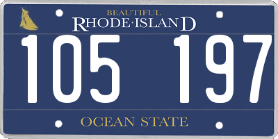 RI license plate 105197