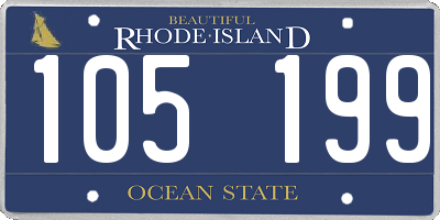 RI license plate 105199
