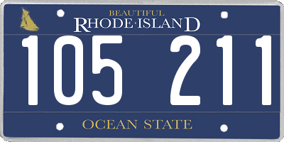 RI license plate 105211