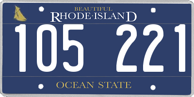 RI license plate 105221