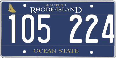 RI license plate 105224
