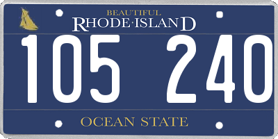RI license plate 105240