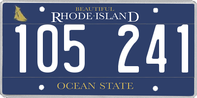 RI license plate 105241