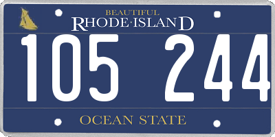 RI license plate 105244