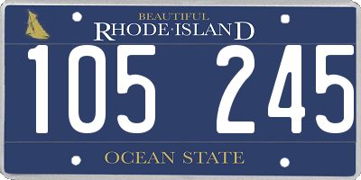 RI license plate 105245