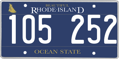 RI license plate 105252