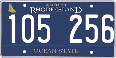 RI license plate 105256