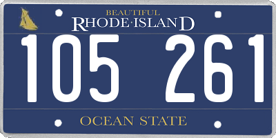 RI license plate 105261
