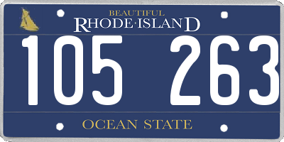 RI license plate 105263