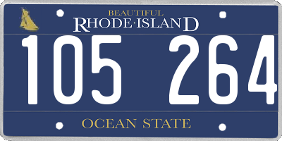 RI license plate 105264