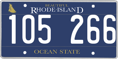 RI license plate 105266