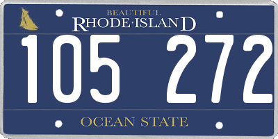 RI license plate 105272