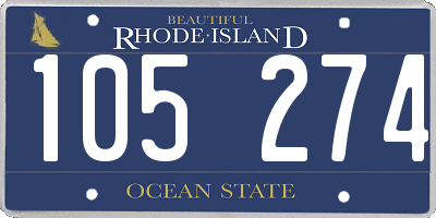 RI license plate 105274
