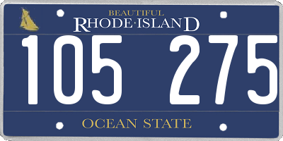 RI license plate 105275