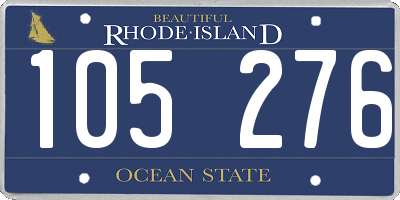 RI license plate 105276
