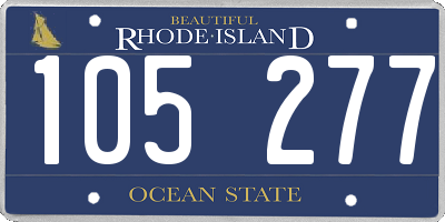RI license plate 105277