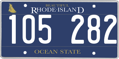 RI license plate 105282