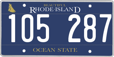 RI license plate 105287