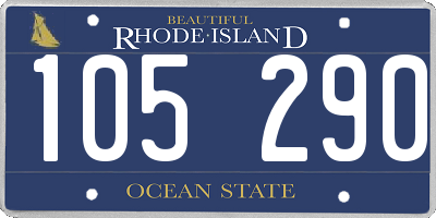 RI license plate 105290