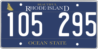 RI license plate 105295