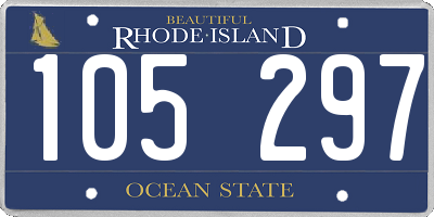 RI license plate 105297
