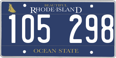 RI license plate 105298