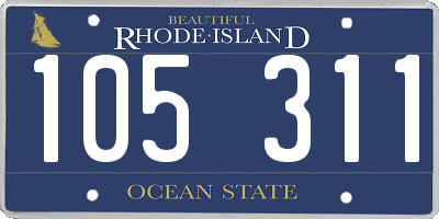 RI license plate 105311