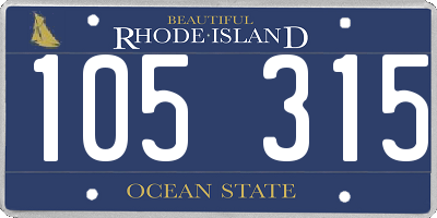 RI license plate 105315