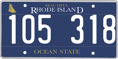 RI license plate 105318